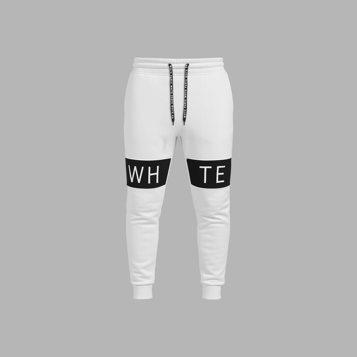 Whte Bold Sweatpants