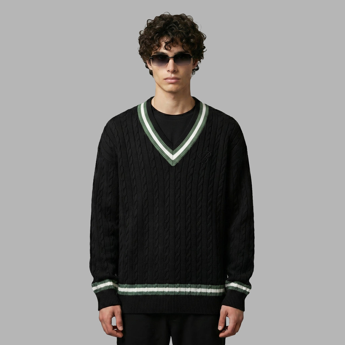 Blvck Knit V-Neck Sweater