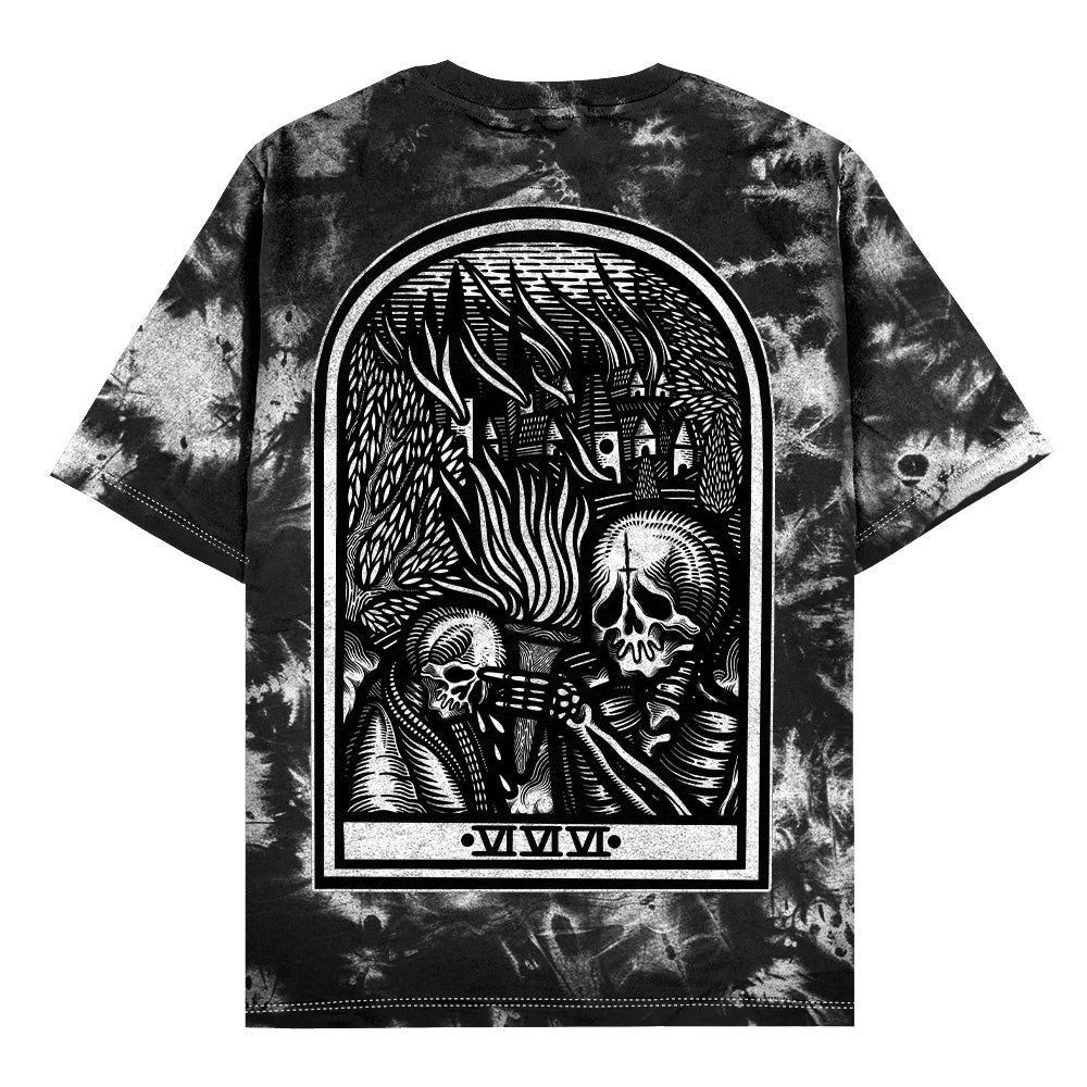 Burn Your Bridges - Oversized T-Shirt (Grey Bleached)