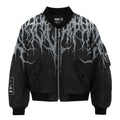 Reign Of Blood (Grey) - Bomber Jacket (Acid Washed)