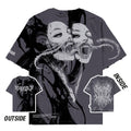 Bride Of The Maw (Black Acid Washed) - Reversible Oversized T-Shirt (200GSM)