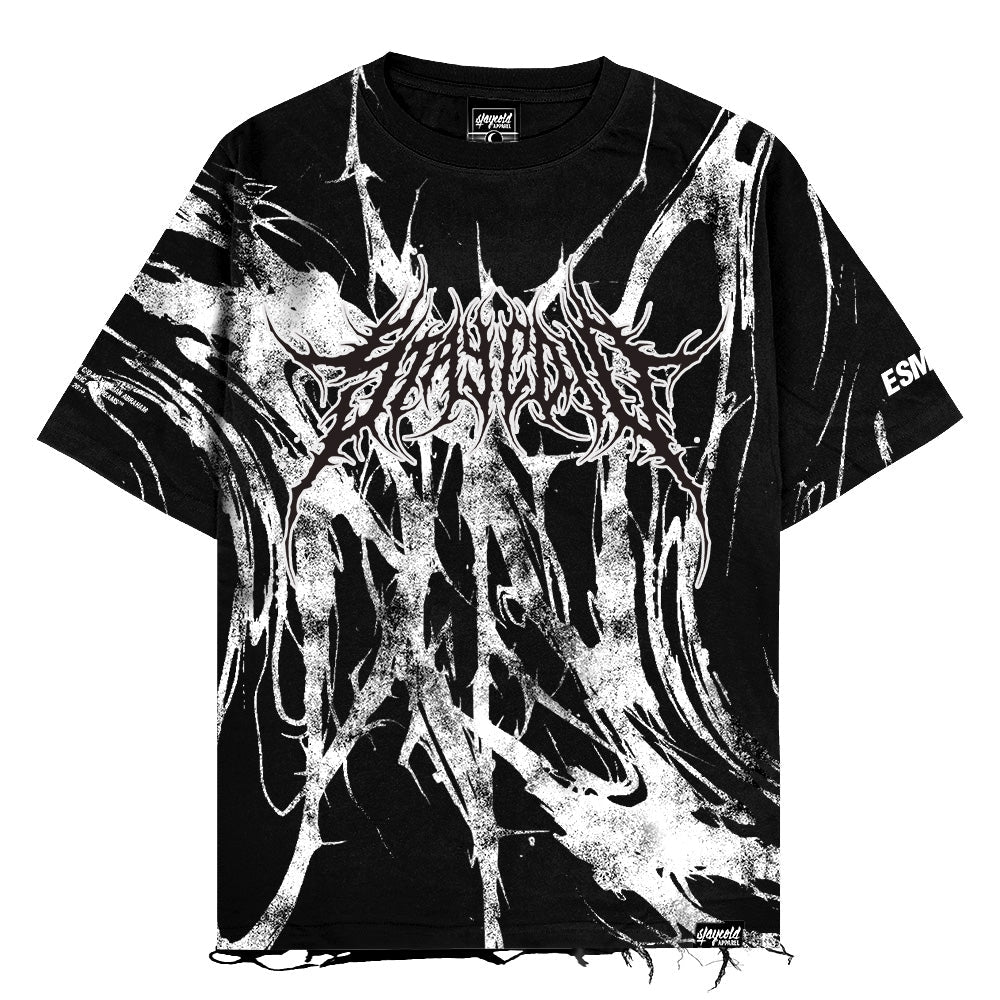 Black Flood (Black) - Oversized T-Shirt (200GSM)