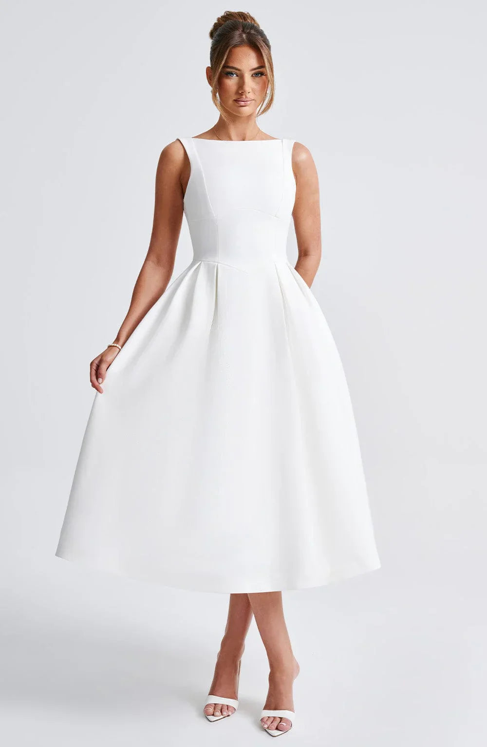 Clarabella Midi Dress - Ivory