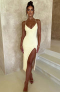 Kiana Midi Dress - Lemon