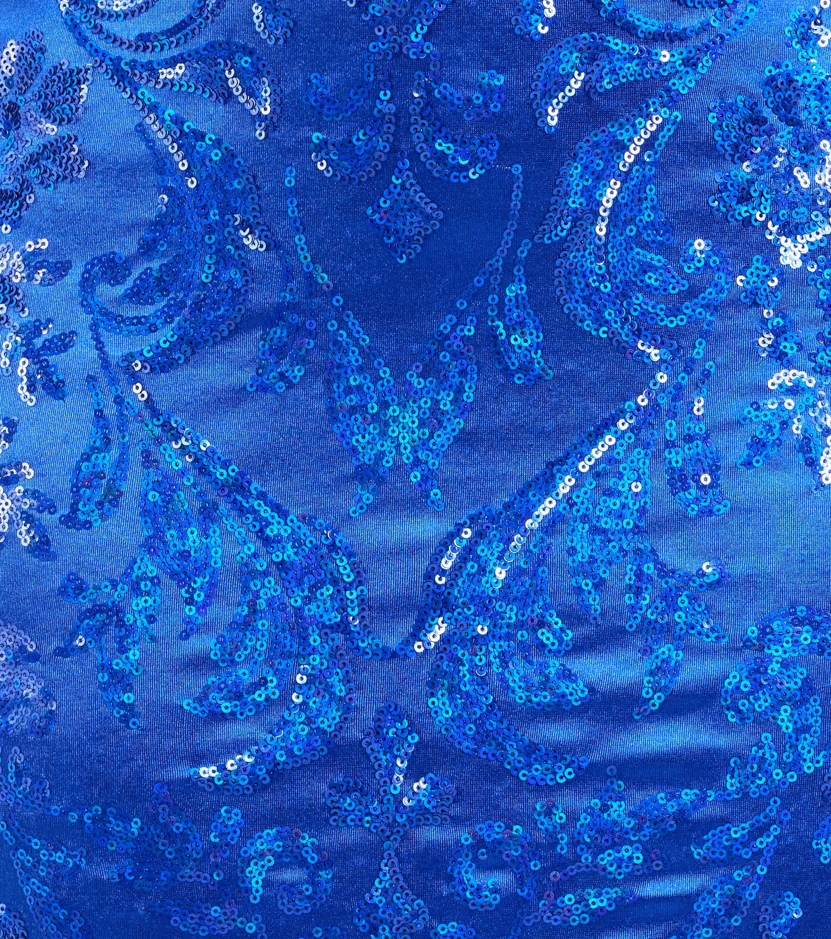 Marisol Lace-Up Column Sequin Satin Formal Dress