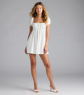 Definitely Darling Tie Back Babydoll Mini Dress