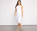 Daria Formal Ruched Midi Dress