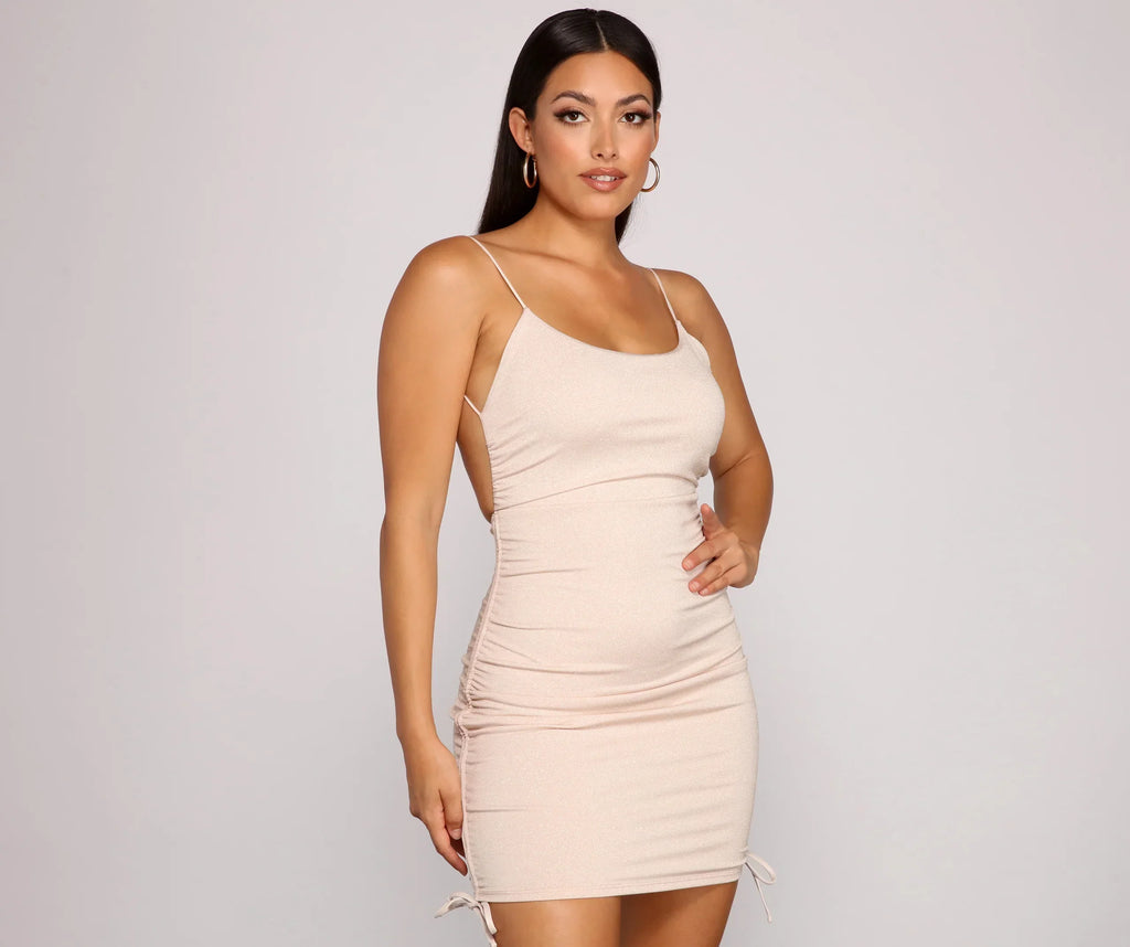 Ready To Glow Glitter Mini Dress