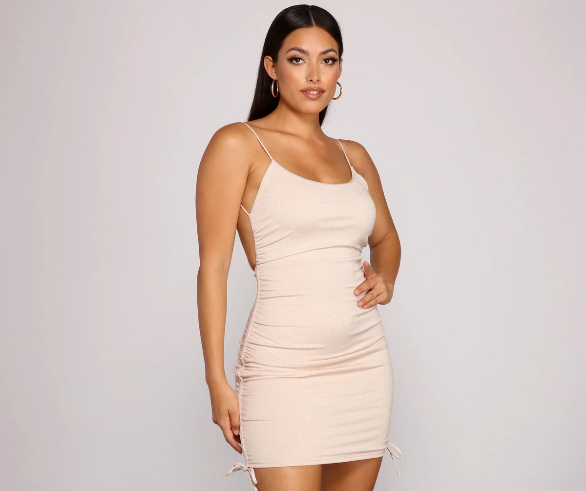 Ready To Glow Glitter Mini Dress