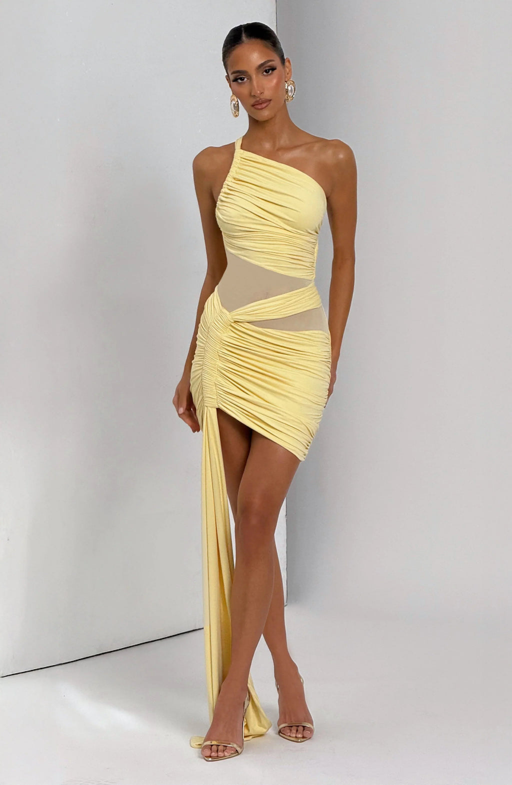 Shazia Mini Dress - Lemon
