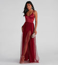 Haisley Formal Tulle And Satin Dress