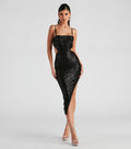 Act The Part Sequin Midi Dress