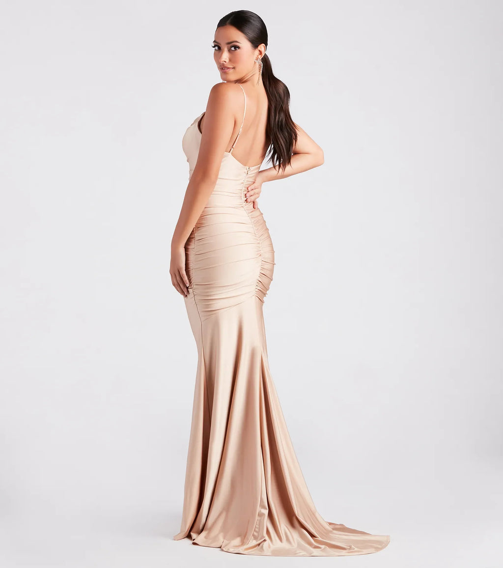 Jamie Formal Cowl Neck Mermaid Dress