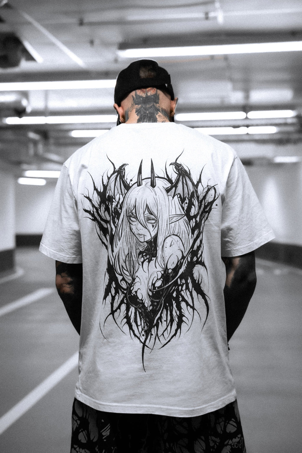 Black Halo (White) - Regular T-Shirt (200GSM)