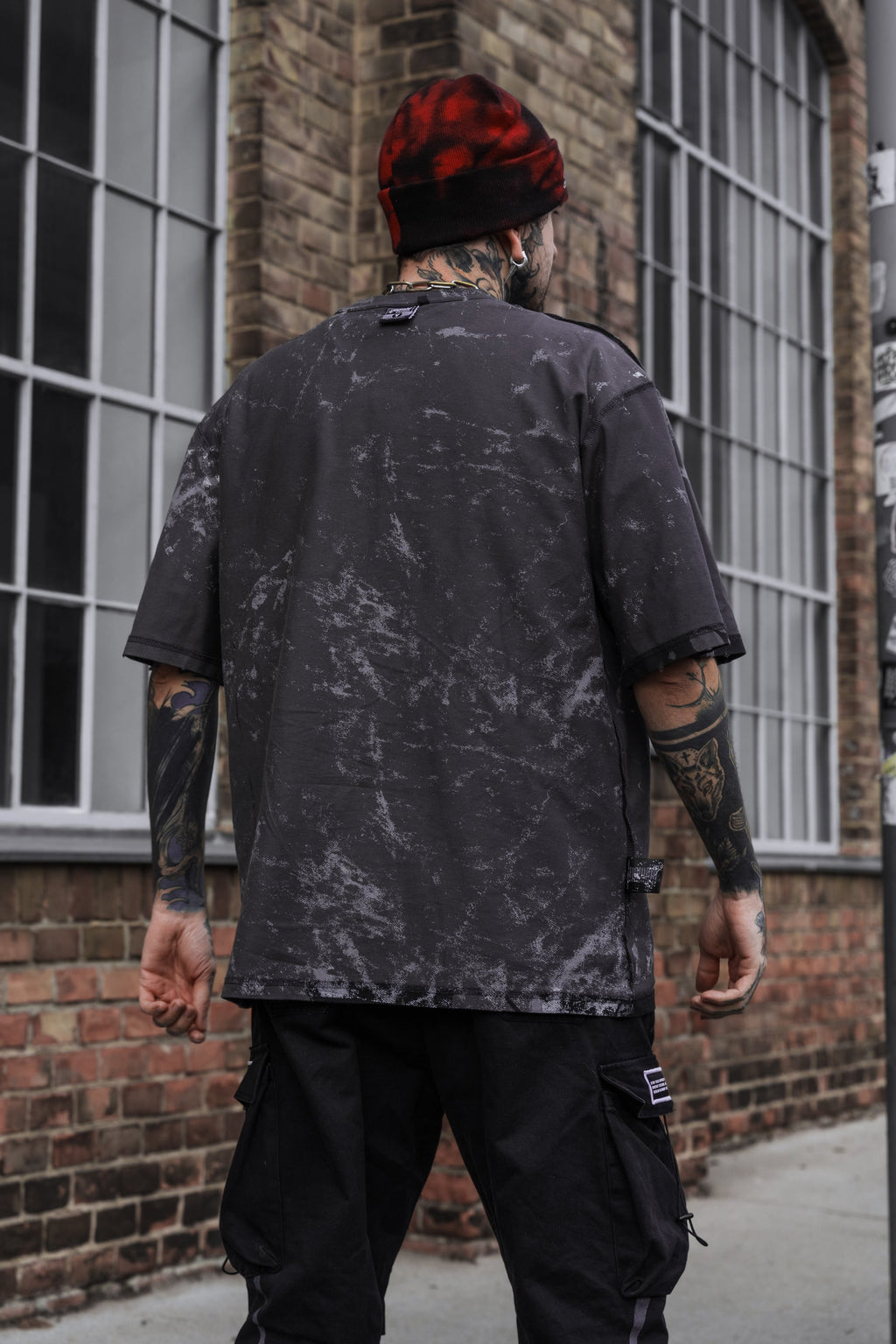 Bride Of The Maw (Black Acid Washed) - Reversible Oversized T-Shirt (200GSM)