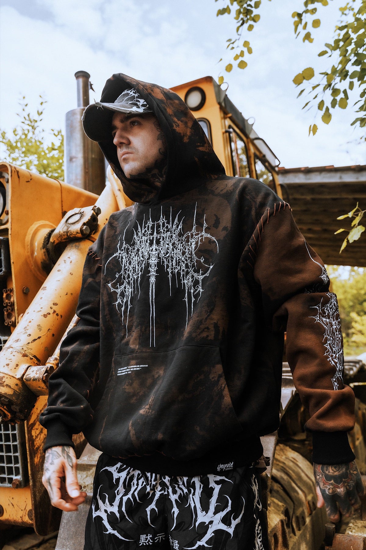 Chamber Of Chaos - Heavy Oversized Hoodie (Brown) 400GSM