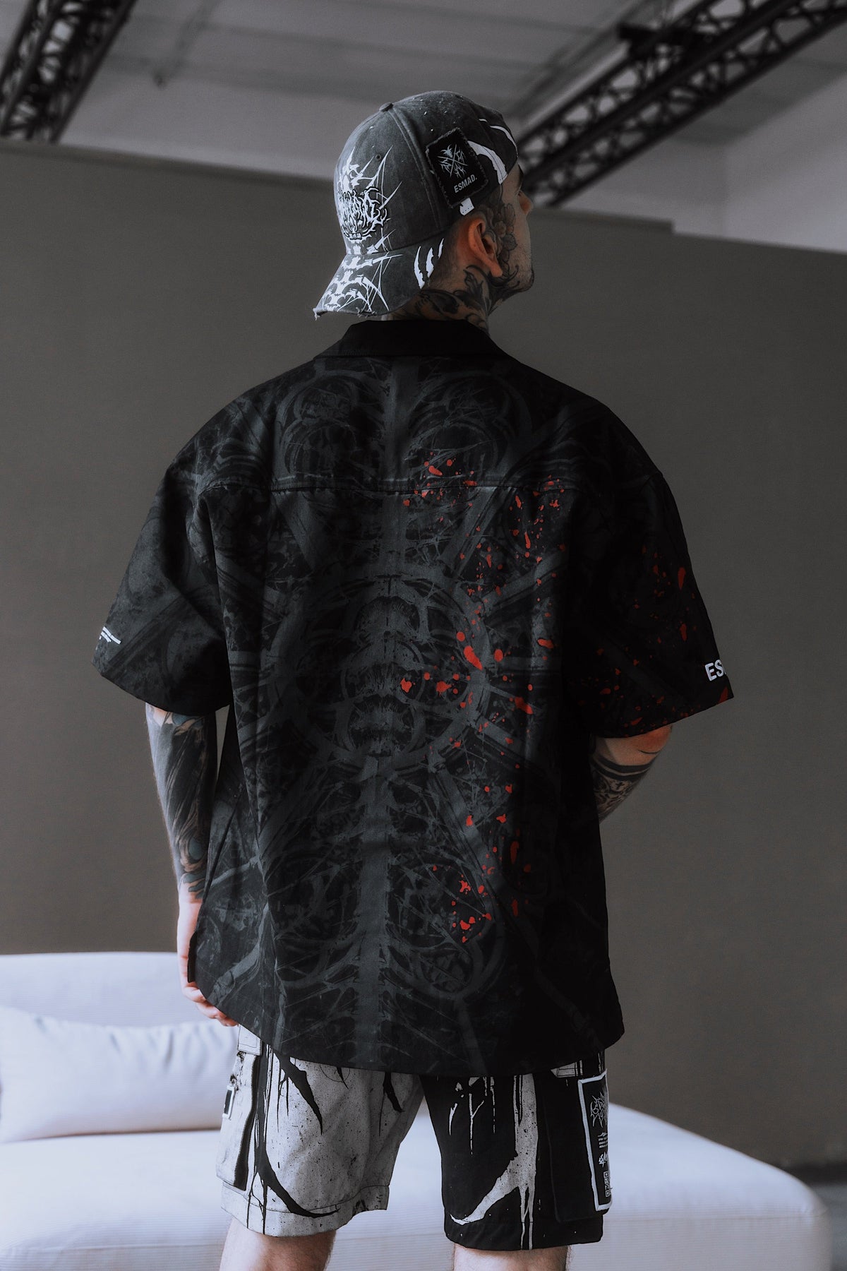 Crown Her In Thorns (Black) - Button Up Shirt