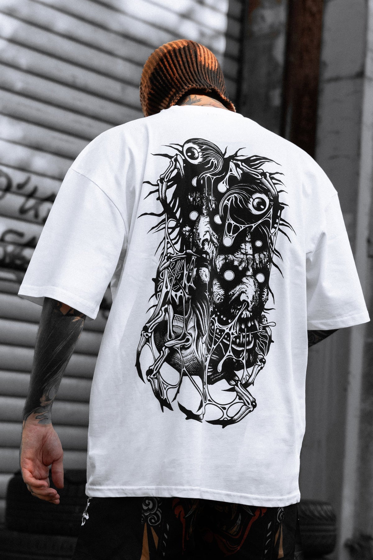 Crown of Madness (White) - Oversized T-Shirt (200GSM)