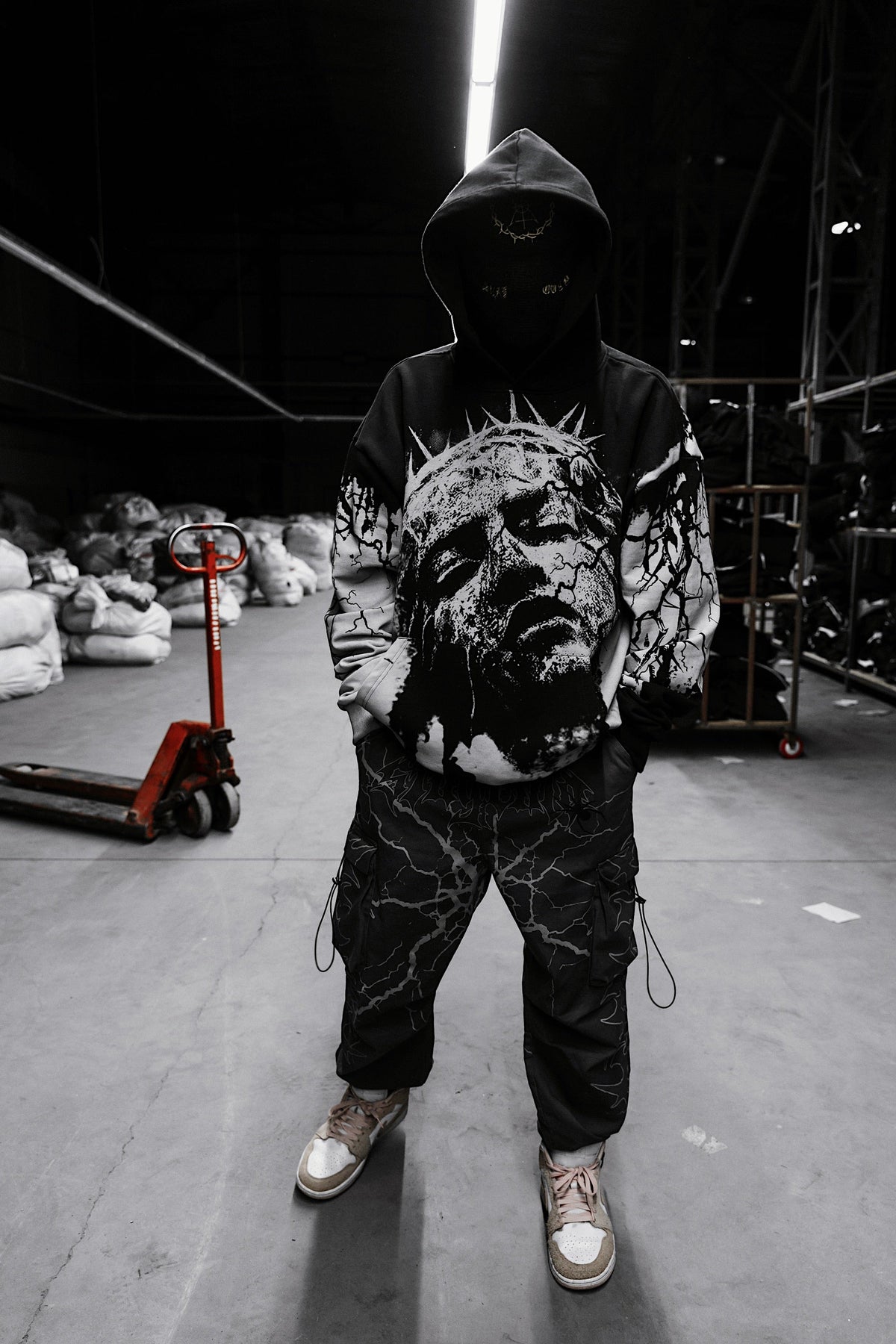 Duskbound (Black Grey) - Oversized Hoodie (350GSM)
