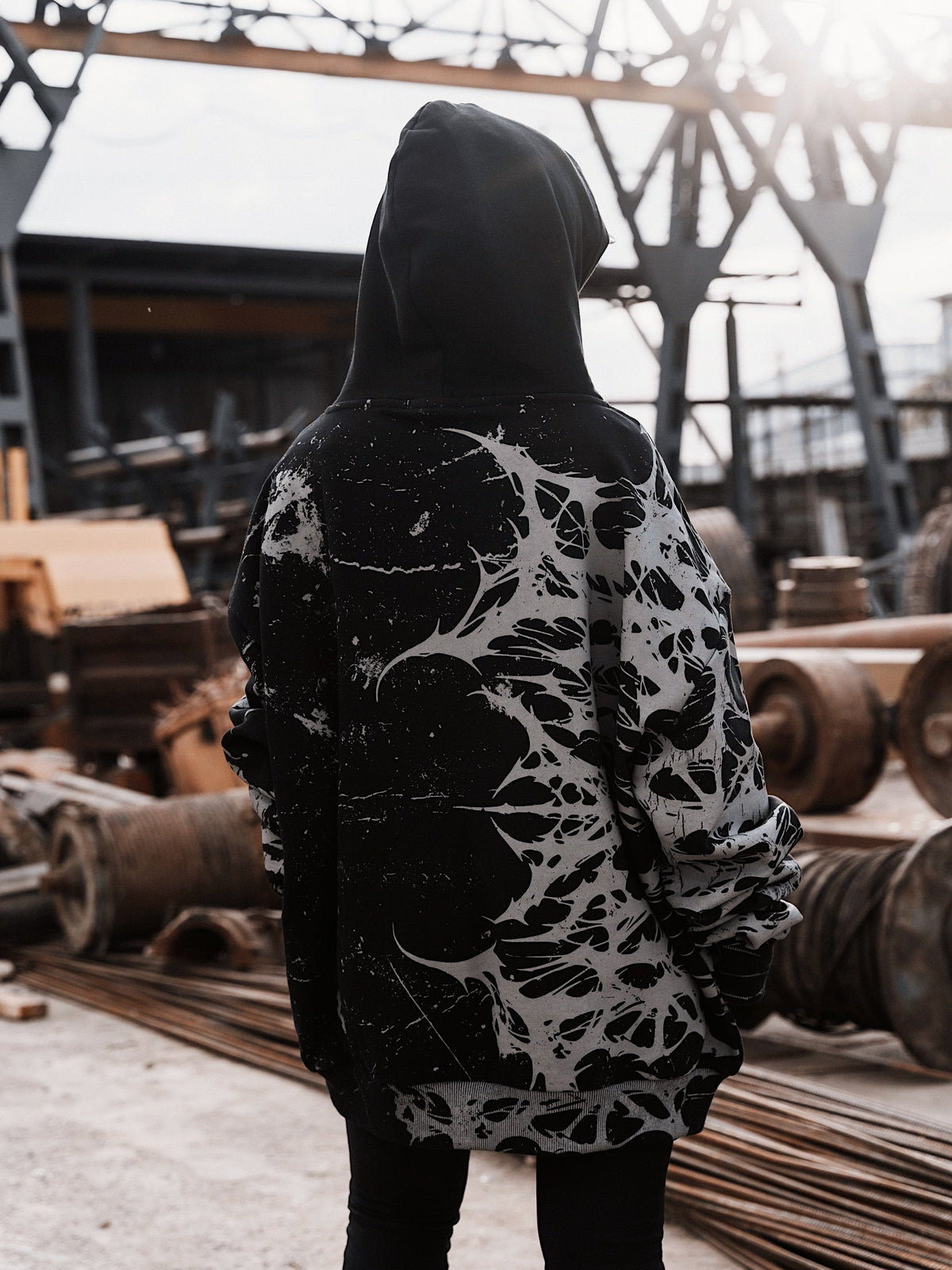 Grinfrost (Black) - Oversized Hoodie (350GSM)