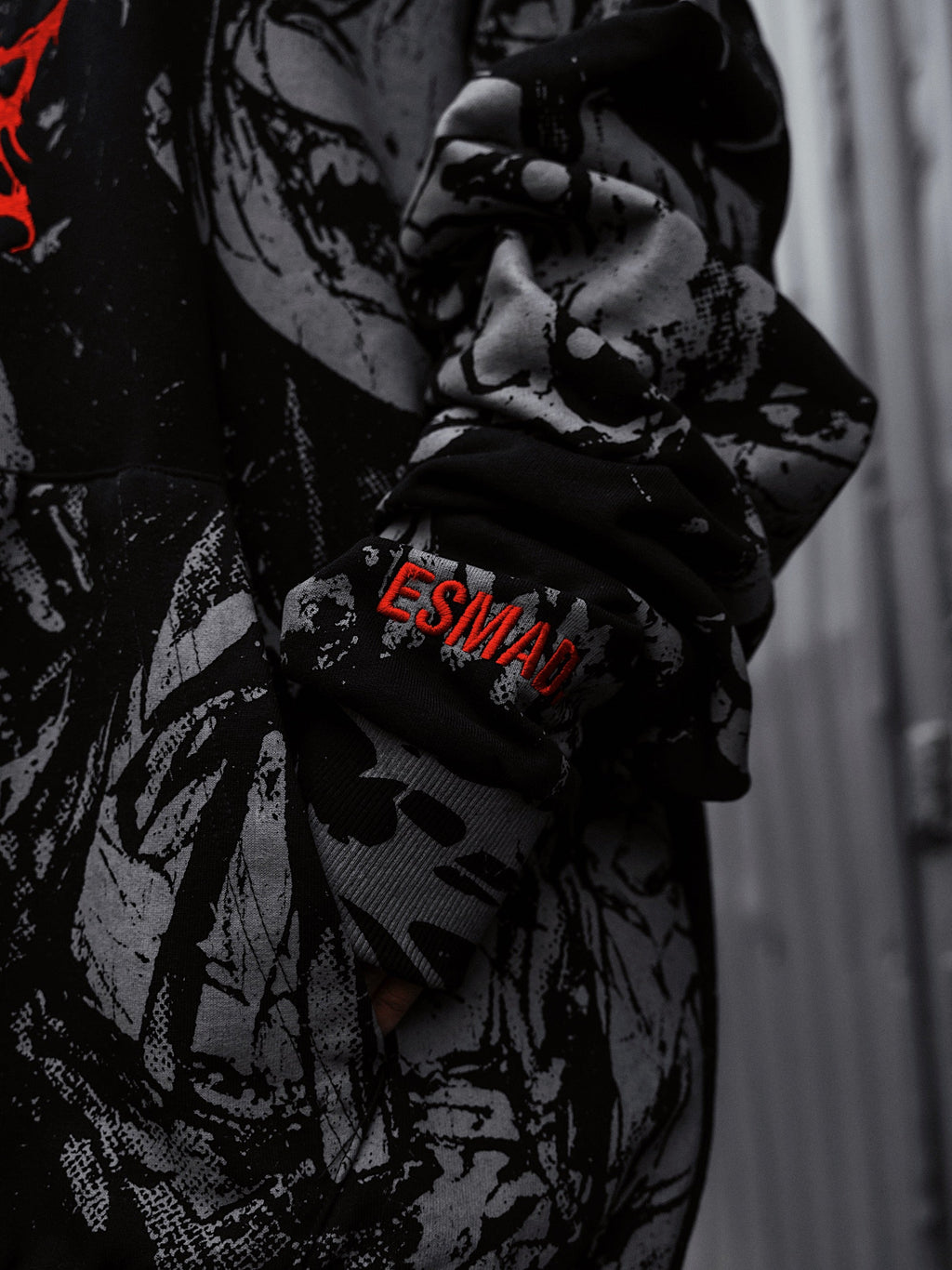 Grinfrost (Black) - Oversized Hoodie (350GSM)
