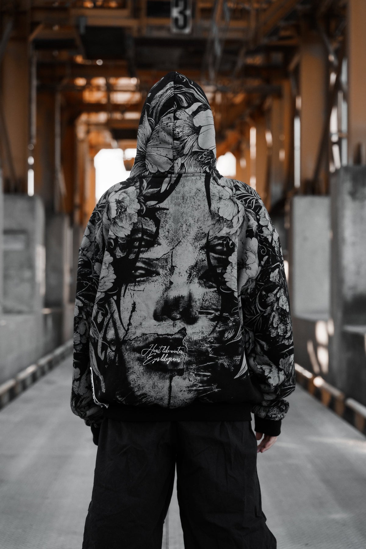 Heart Like Winter (Allover) - Heavy Oversized Hoodie (400GSM)
