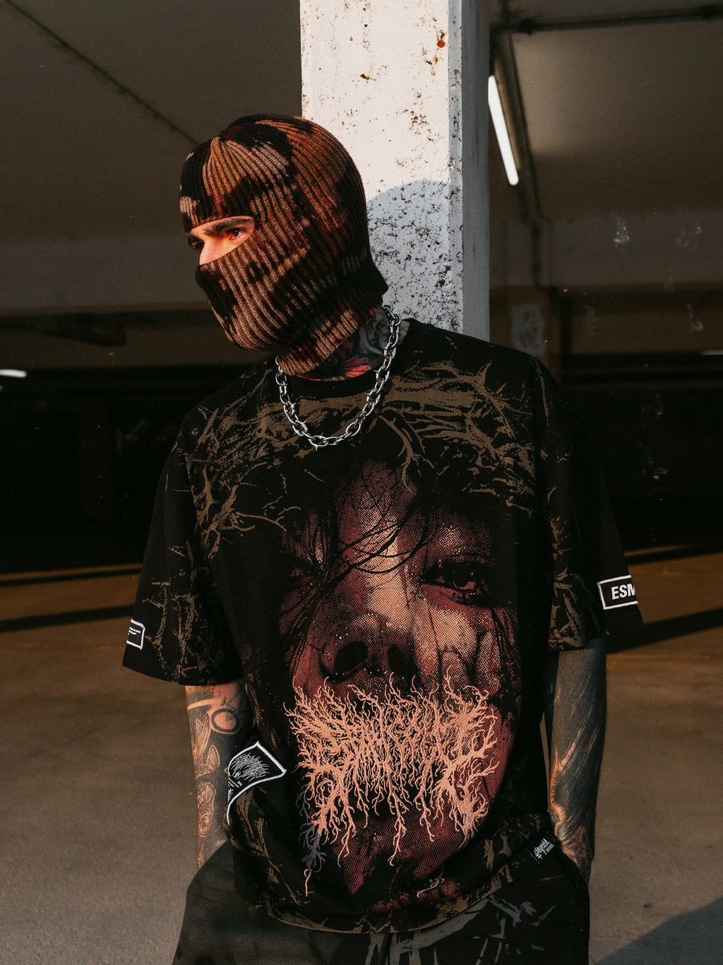 Hexfang (Dark Grey) - Heavy Oversized T-Shirt (250GSM)