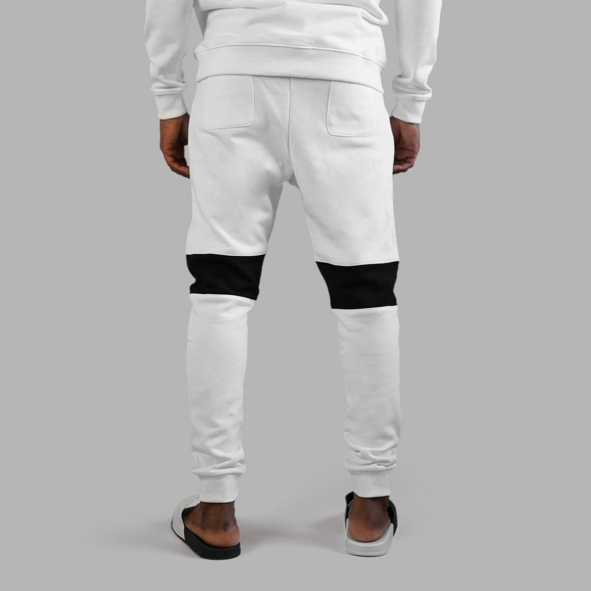 Whte Bold Sweatpants