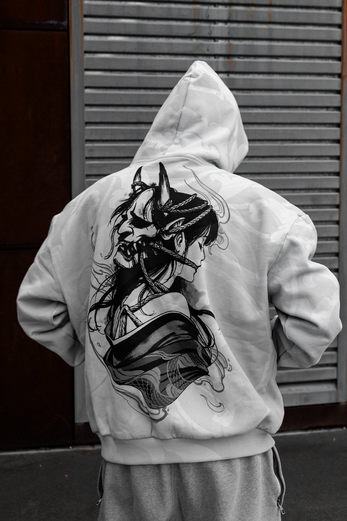 Kuronami Oniro (Dirty White) - Oversized Hoodie (350GSM)