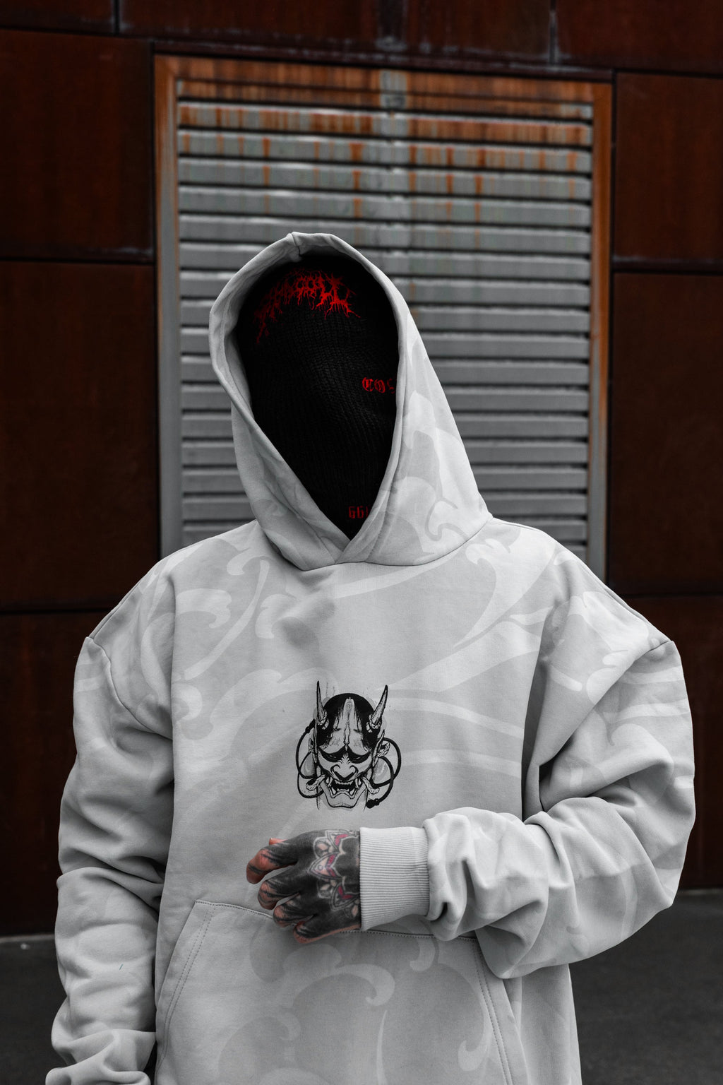 Kuronami Oniro (Dirty White) - Oversized Hoodie (350GSM)