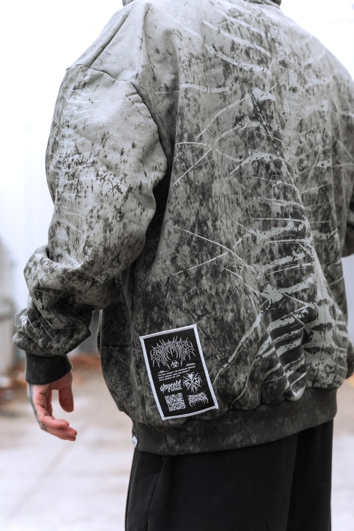 Lineage Of Dusk - Heavy Oversized Hoodie (Sand Grunge) 400GSM