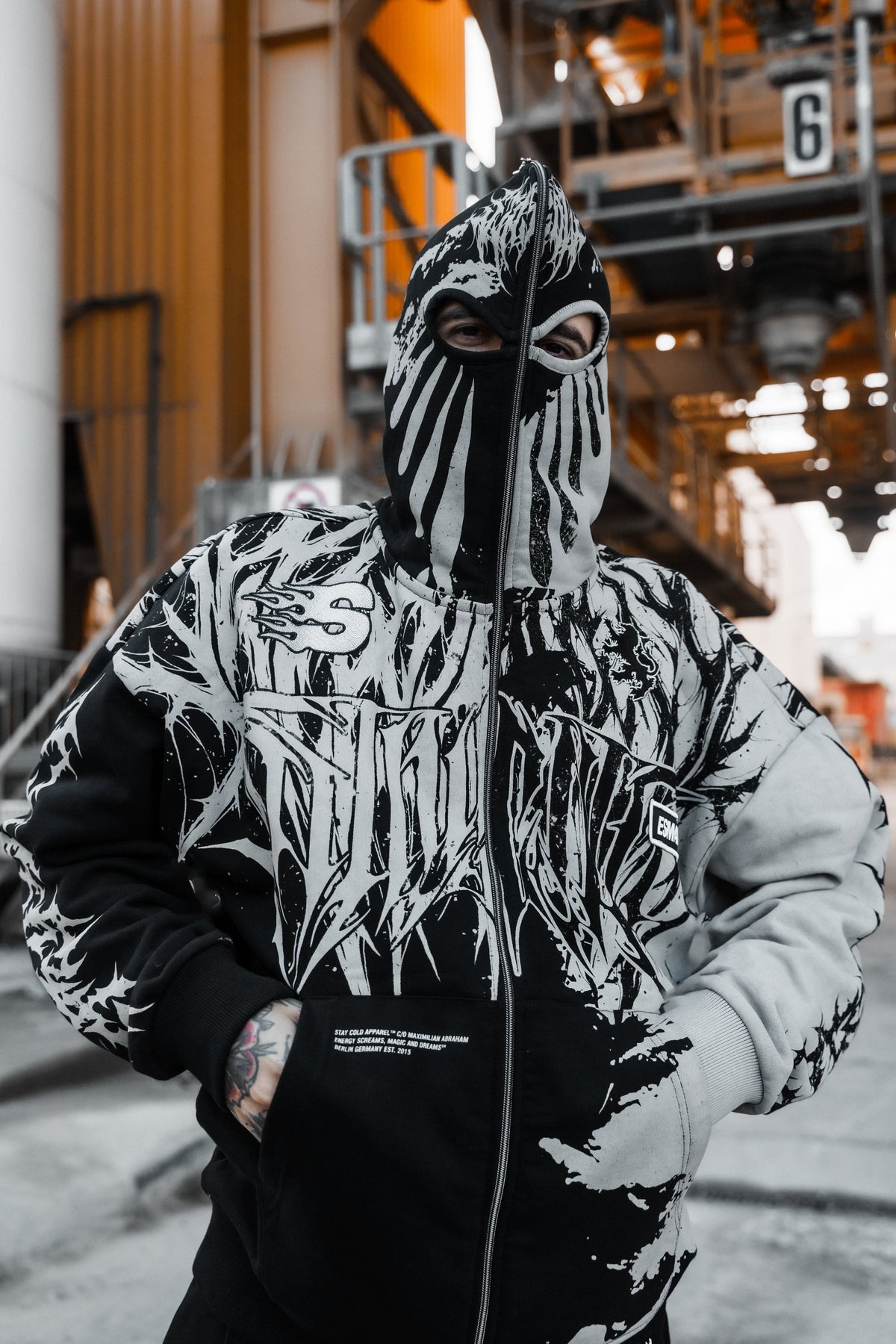 Lord Of Chaos (Half Half) - Heavy Zipper Hoodie (400GSM)