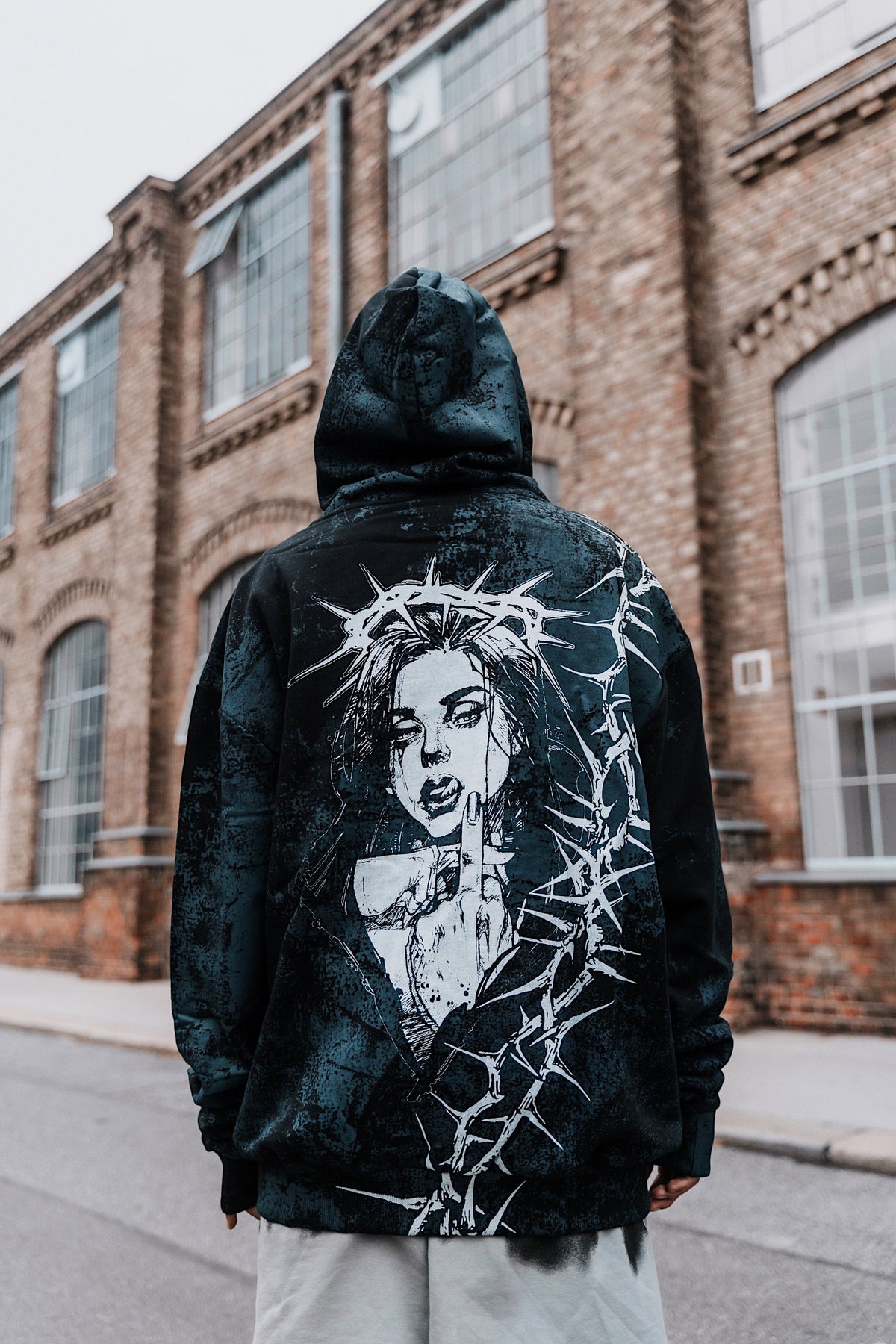 Middle Finger Up (Custom) - Oversized Hoodie (350GSM)