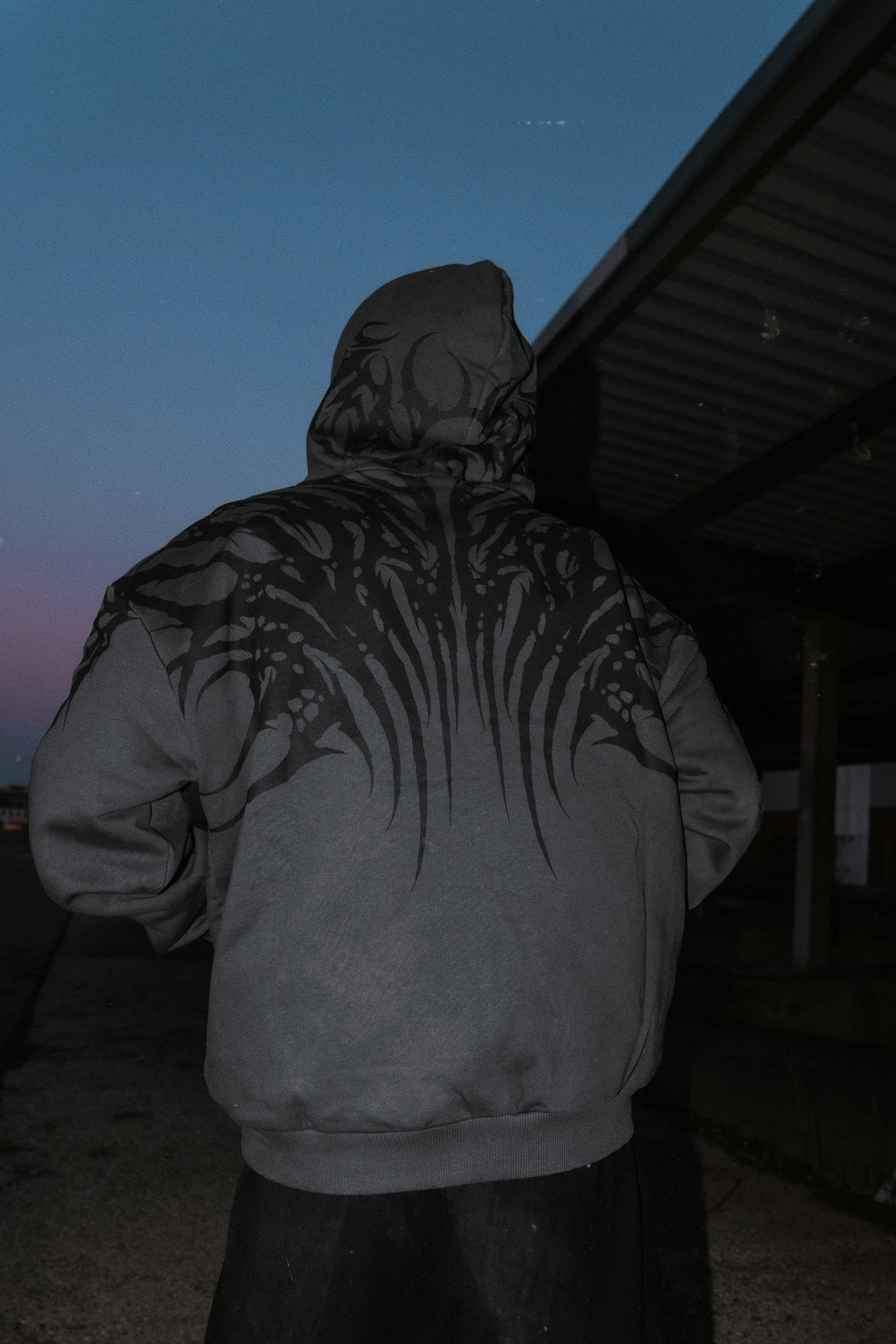 Necroblade (Dark Grey) - Heavy Oversized Hoodie (400GSM)