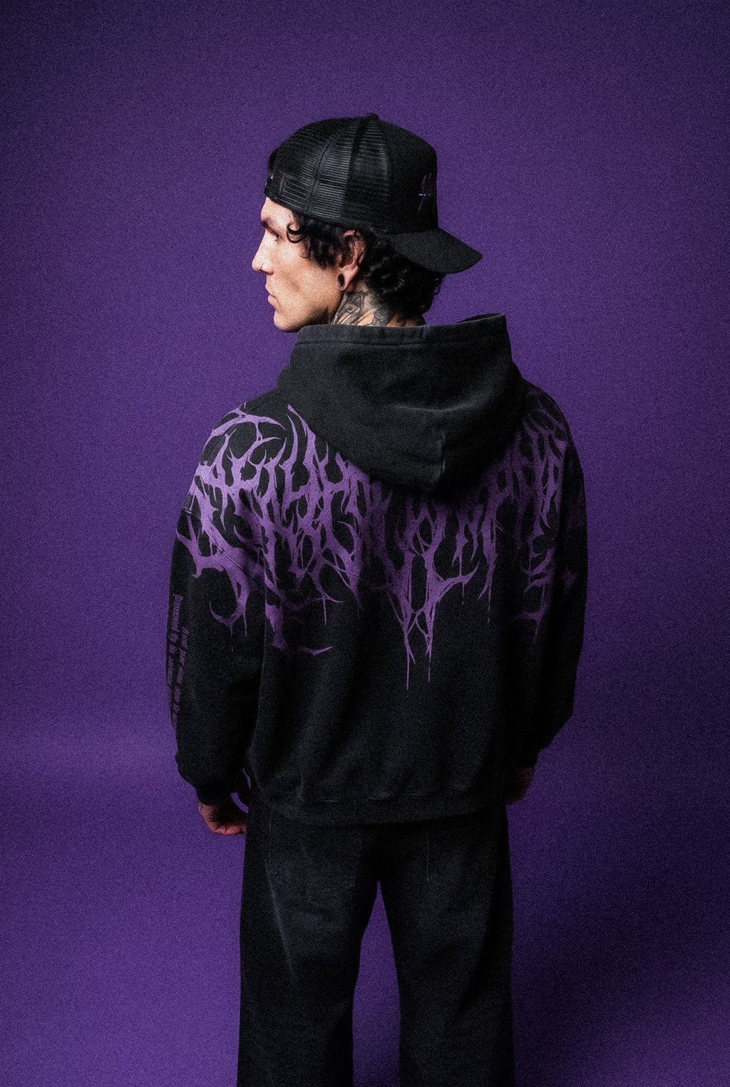 Reign Of Blood (Dark Purple) - Heavy Oversized Hoodie (400GSM)