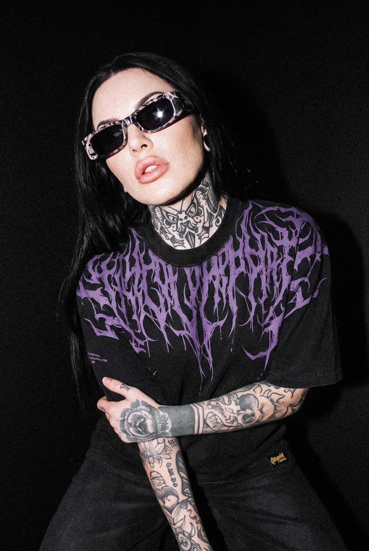 Reign Of Blood (Dark Purple) - Heavy Oversized T-Shirt (250GSM)