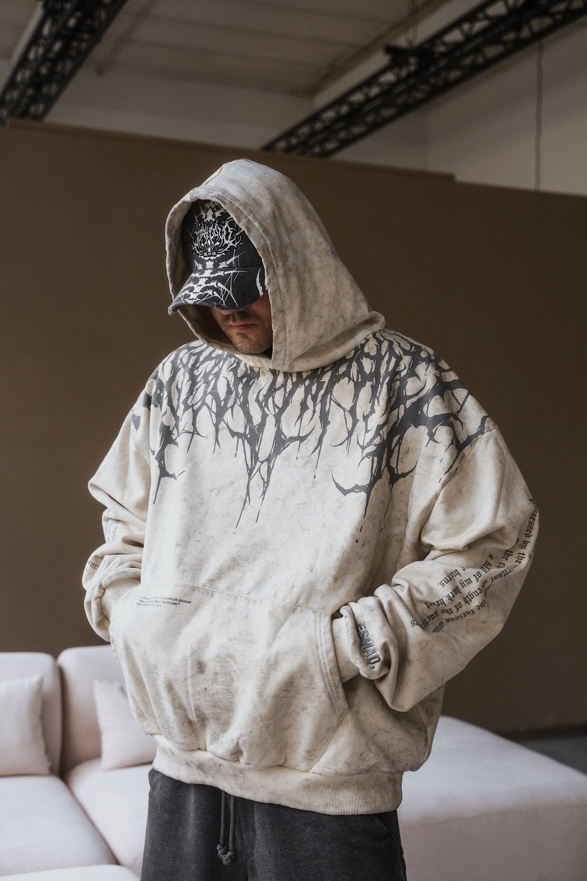Reign Of Blood (Sand) - Heavy Oversized Hoodie (400GSM)