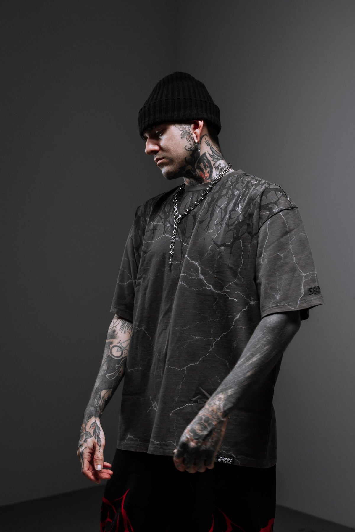 Reign Of Blood (Acid Washed Storm) - Heavy Oversized T-Shirt 250GSM