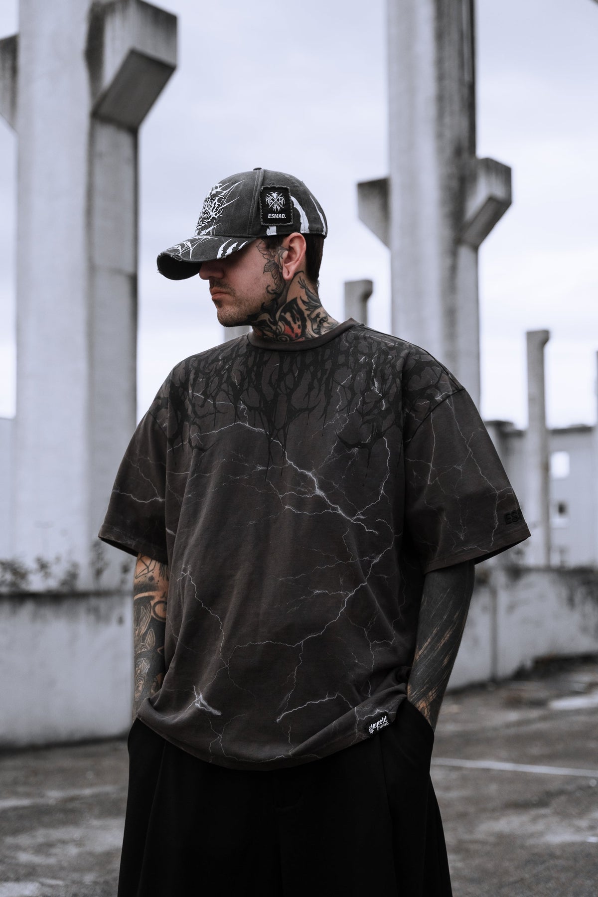 Reign Of Blood (Acid Washed Storm) - Heavy Oversized T-Shirt 250GSM