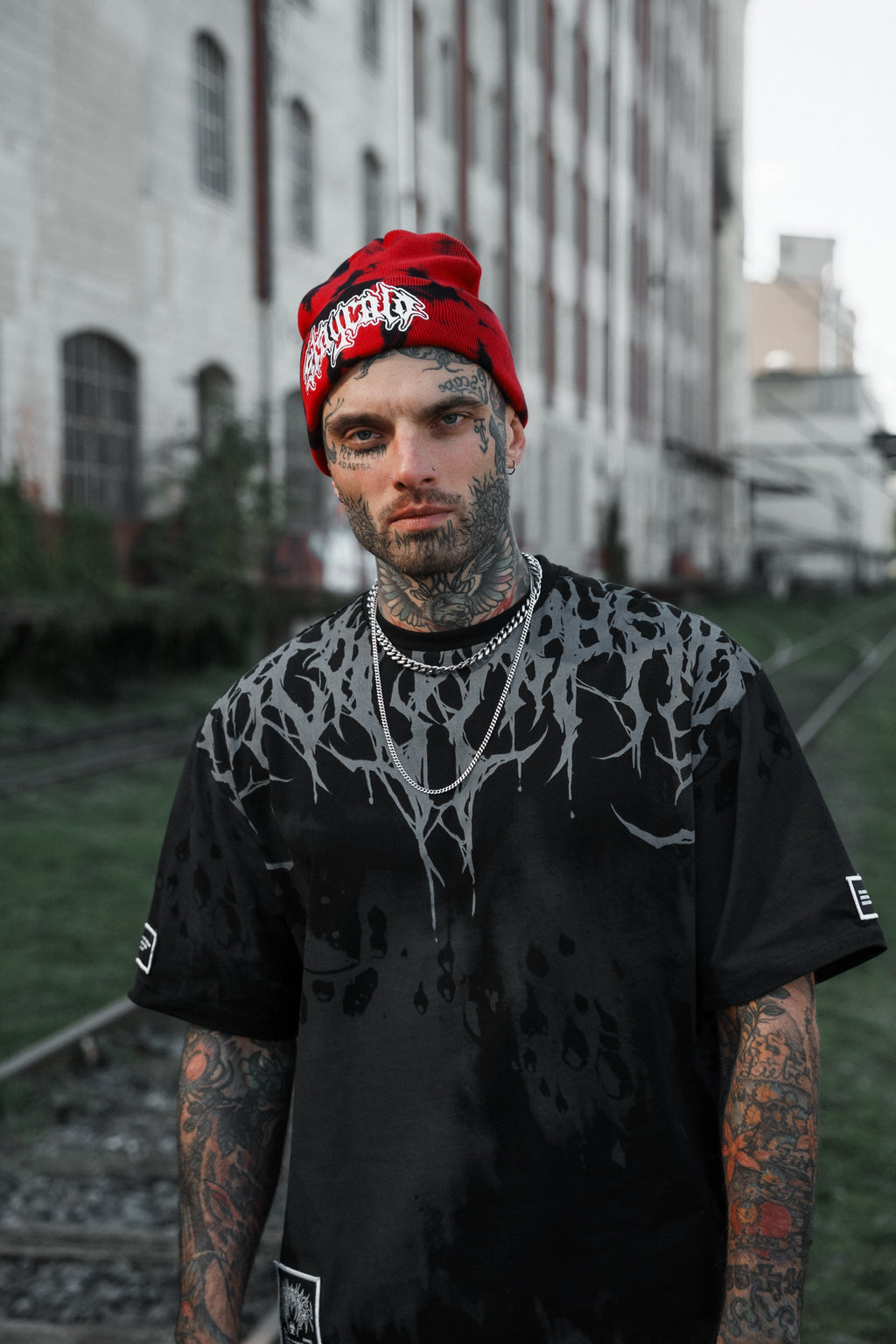 Reign Of Blood (Dark Grey) - Heavy Oversized T-Shirt (dye) 250GSM