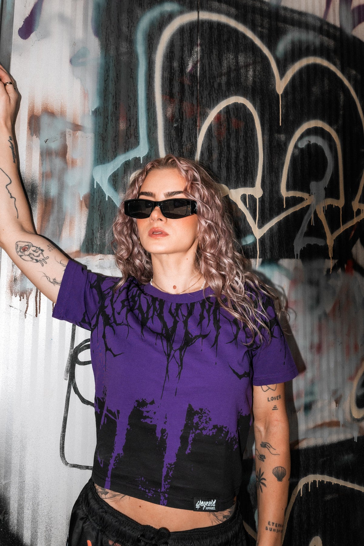 Reign Of Blood (Purple) - Crop T-Shirt (200GSM)