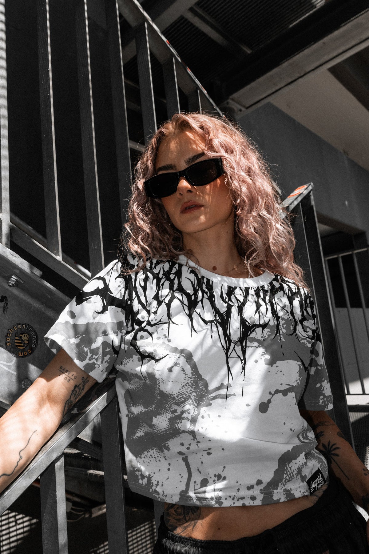 Reign Of Blood (White) - Crop T-Shirt (200GSM)