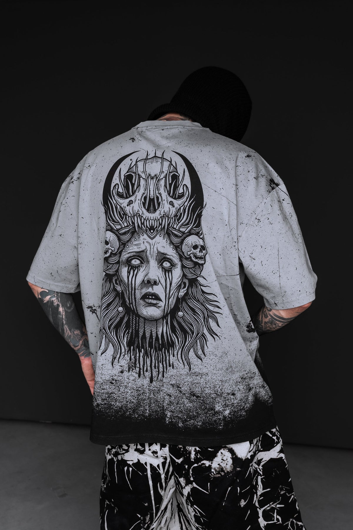 Saint of Nothing (Grey Gradient) - Oversized T-Shirt (200GSM)