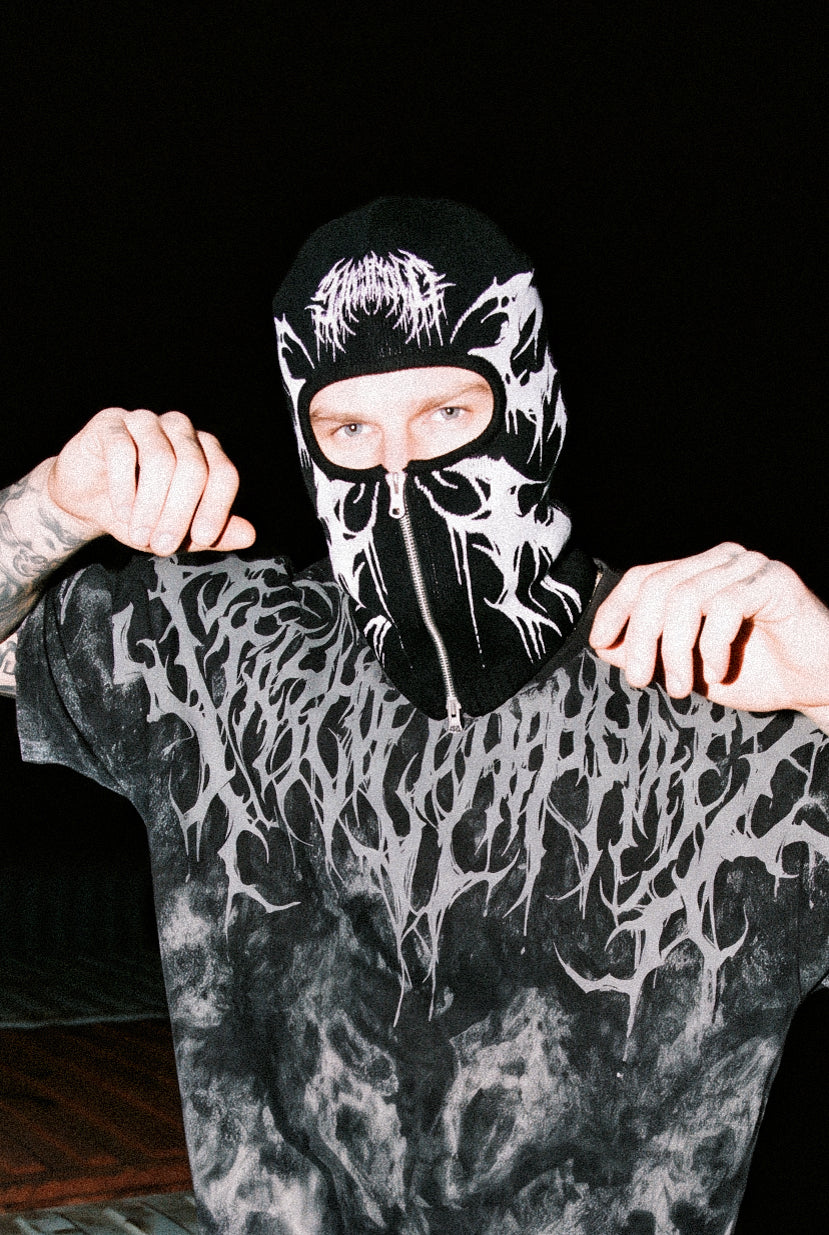 Slasher (Grey) - Heavy Oversized T-Shirt (250GSM)