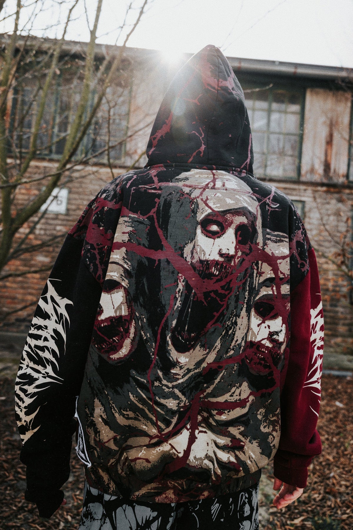 Tears of God (Black) - Heavy Oversized Hoodie (400GSM)