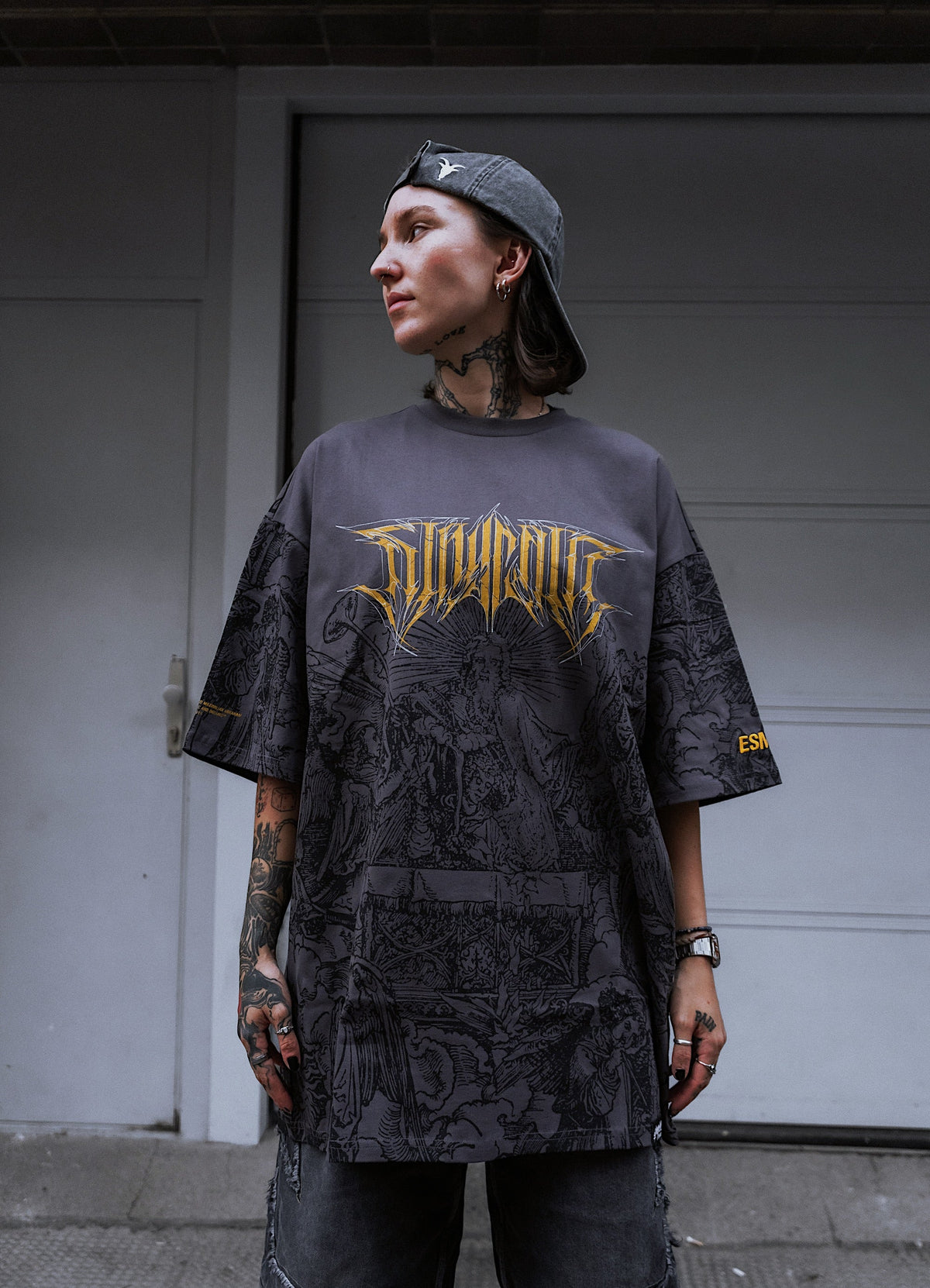 The Blackened Sun (Dark Grey) - Oversized T-Shirt (200GSM)