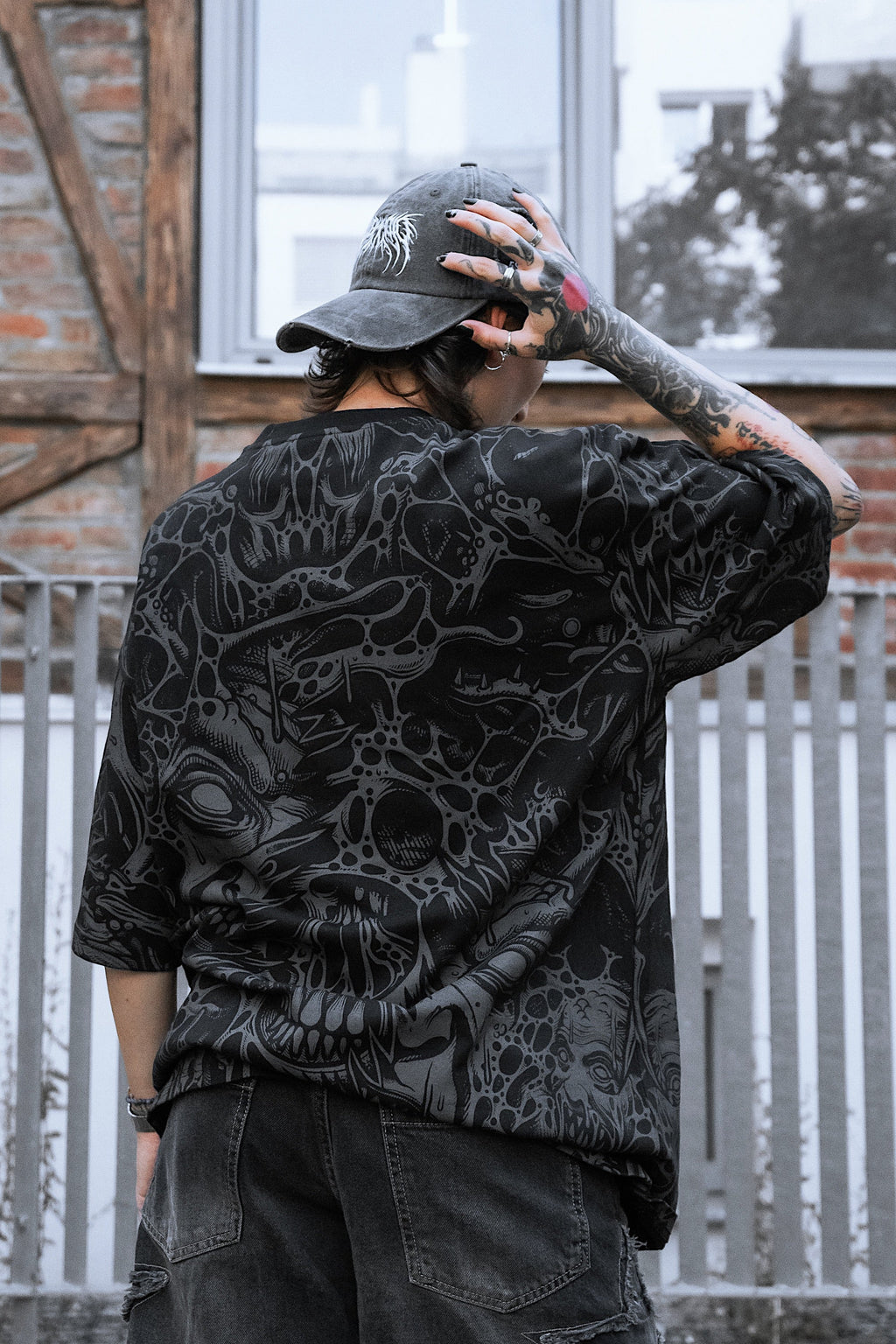 The Hollow Blaze (Allover) - Oversized T-Shirt (200GSM)