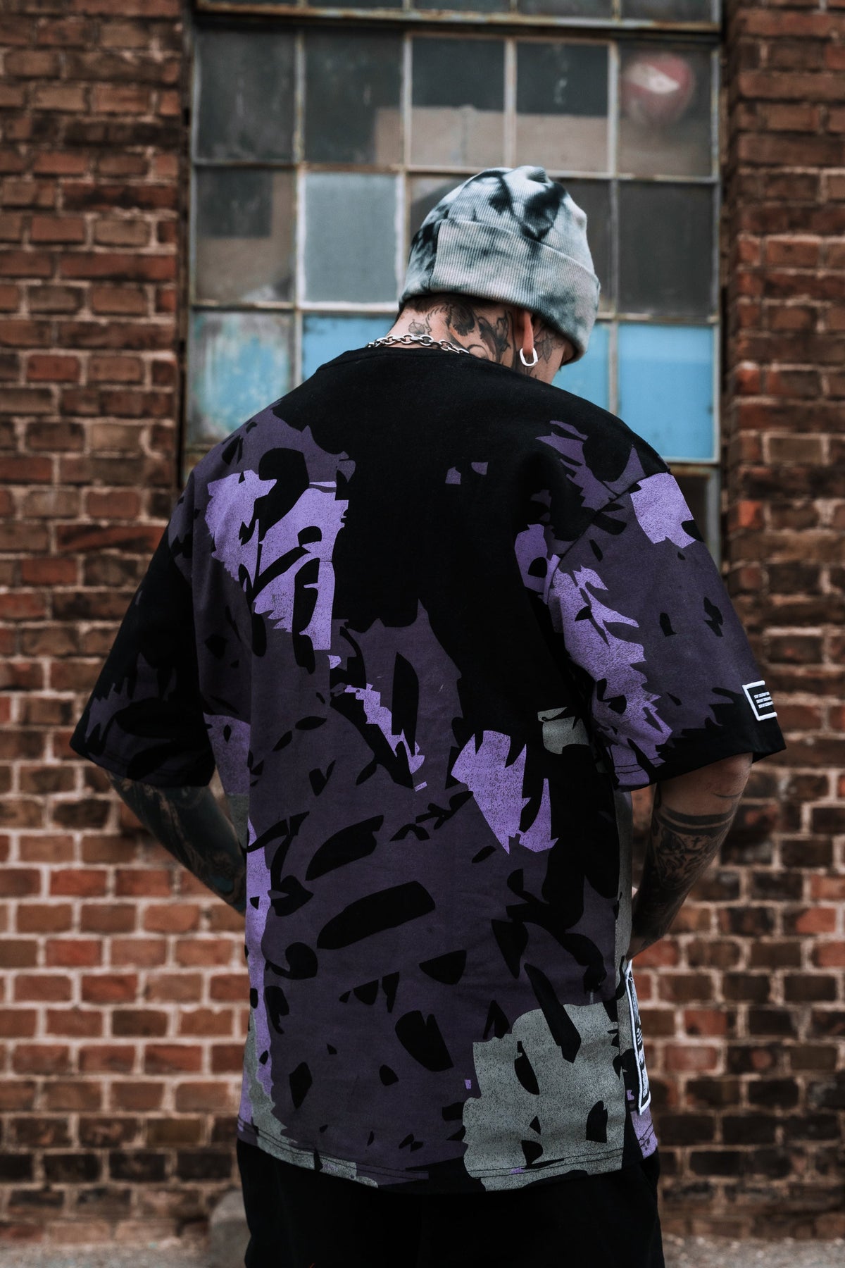 Urban Hazard (Purple Camo) - Heavy Oversized T-Shirt (250GSM)