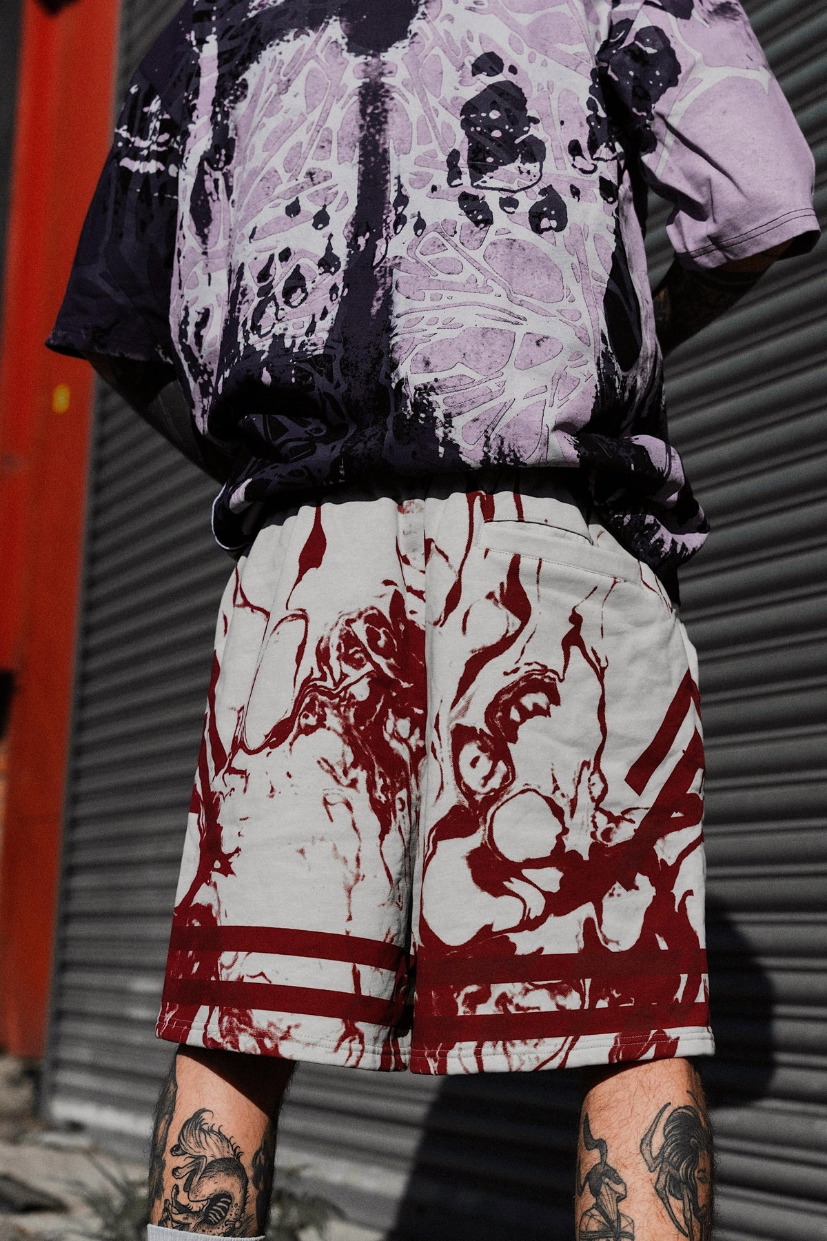 Veinstorm (Light Grey) - Prime Shorts (350GSM)