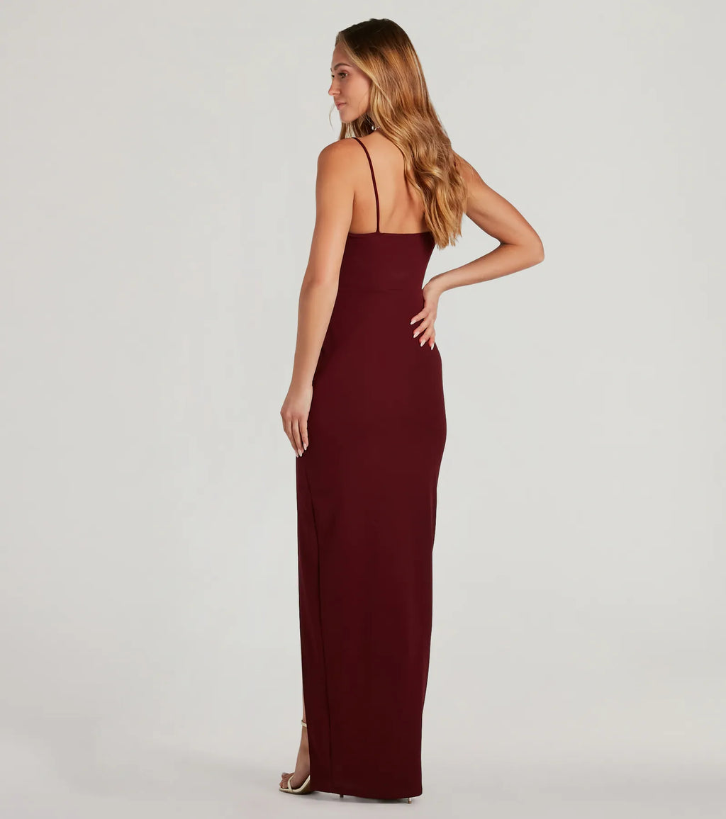 Fran Formal Crepe Sweetheart Column Dress